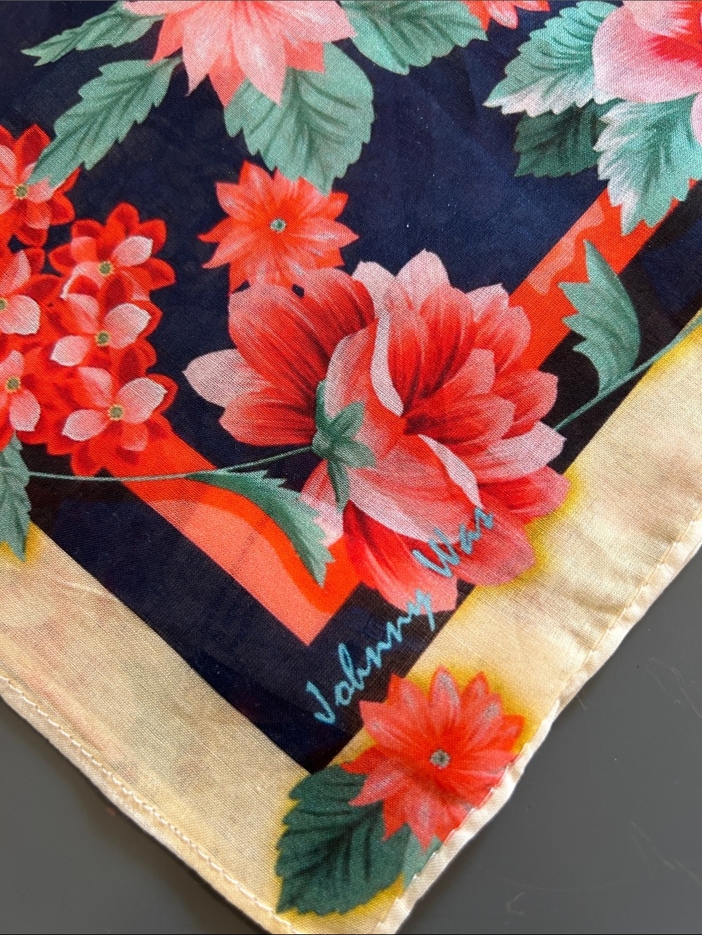 Johnny Was small square scarf. Excellent near new condition.